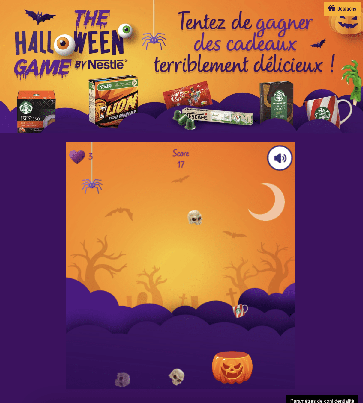Le jeu d’Halloween
