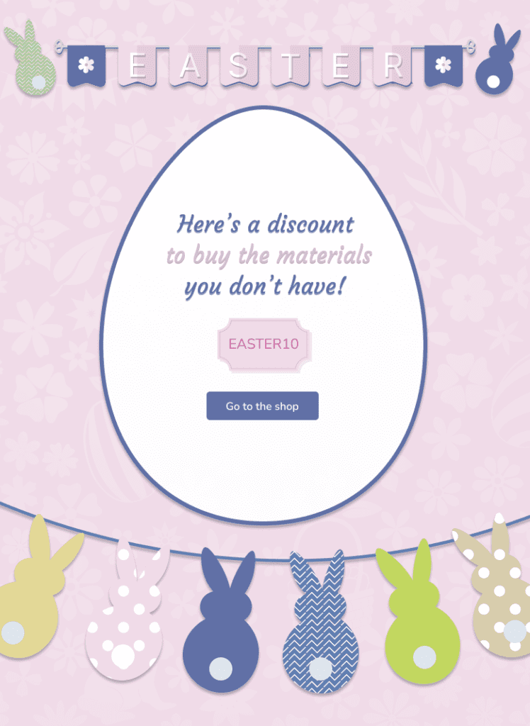 Checklist image: how to make an Easter bunny garland? 