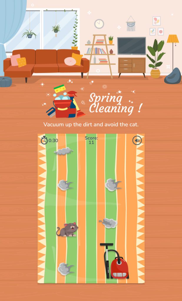 Obstacle run image: spring cleaning!
