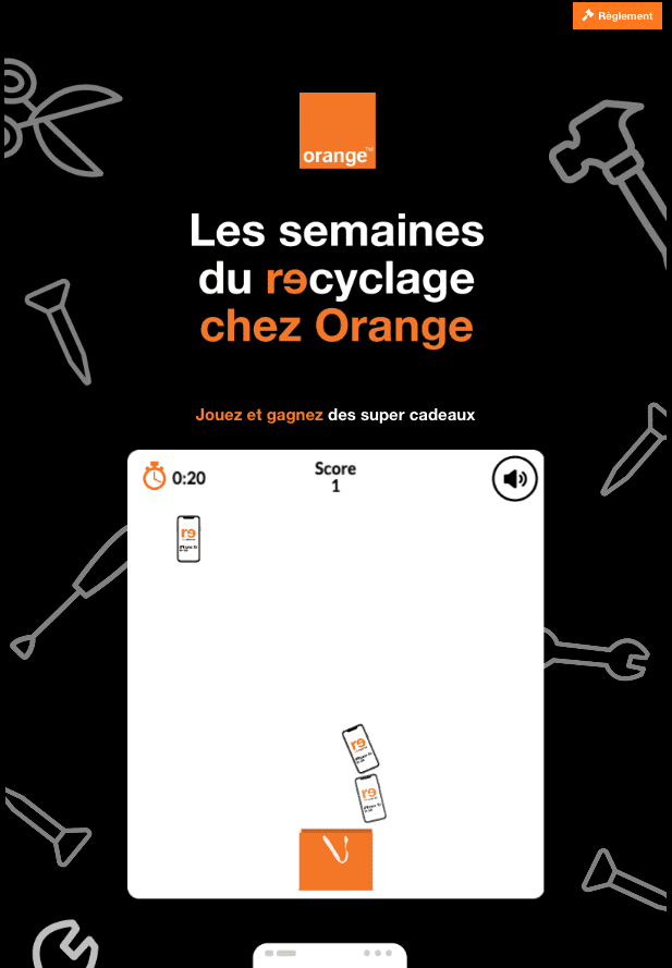 Juego de catcher de Orange