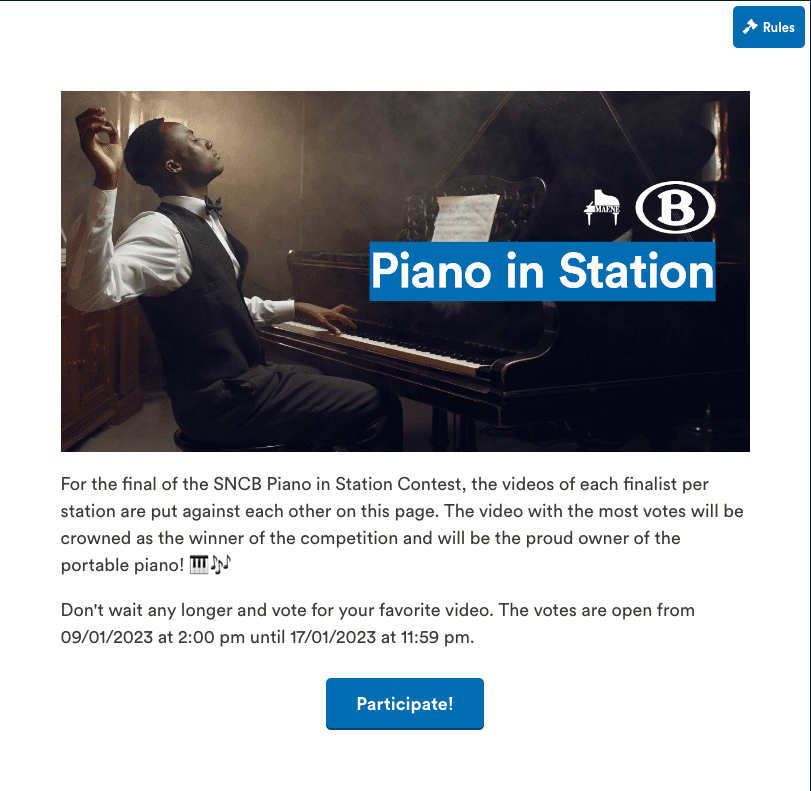 « Piano in Station » de la SNCB