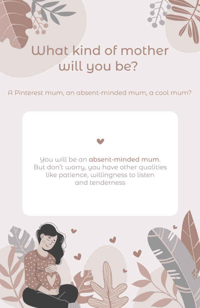 Personality test exit screen 