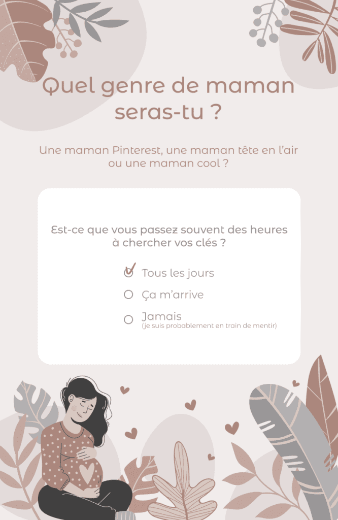 test de personnalité - fête des mères
