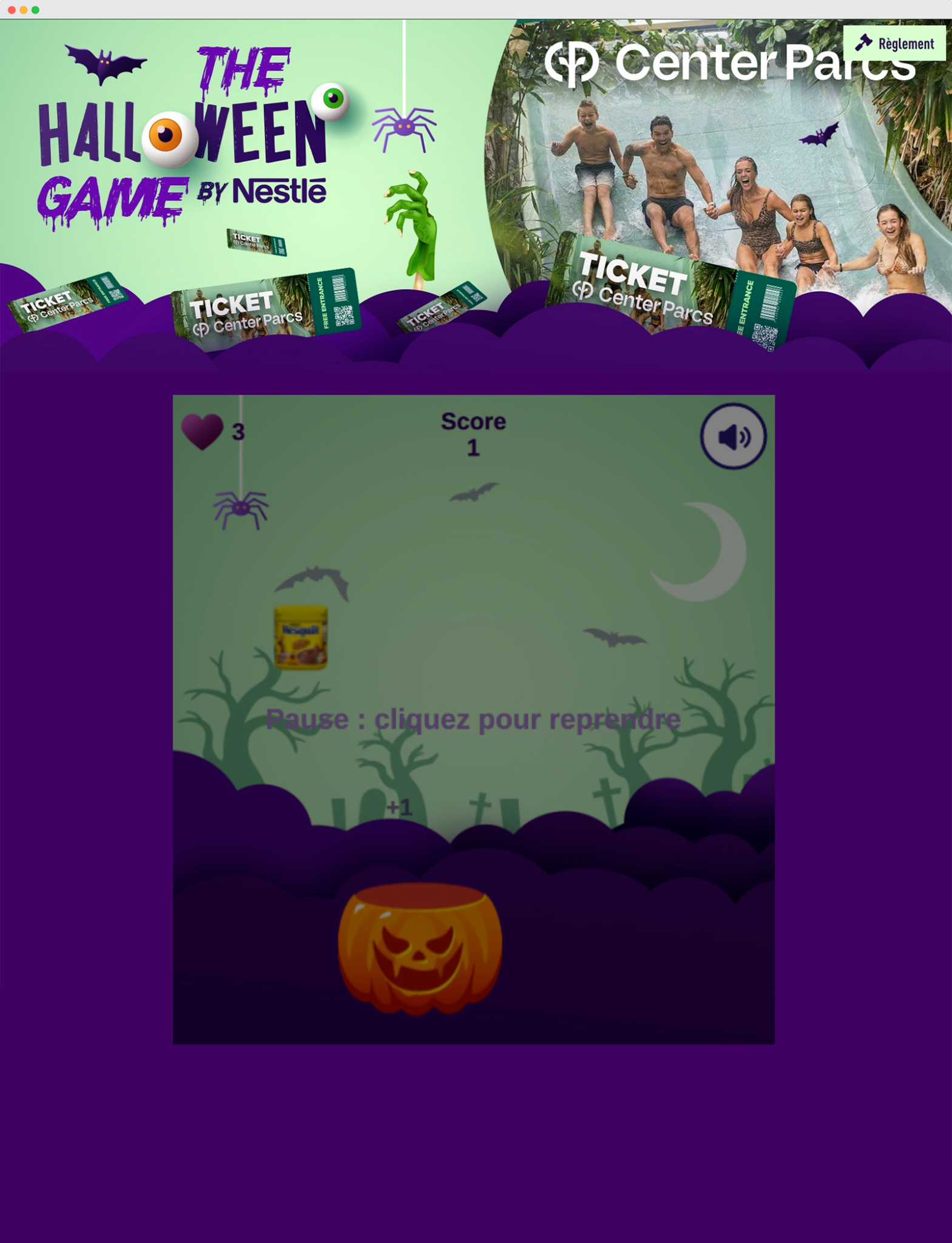 « The Halloween game » de Nestlé