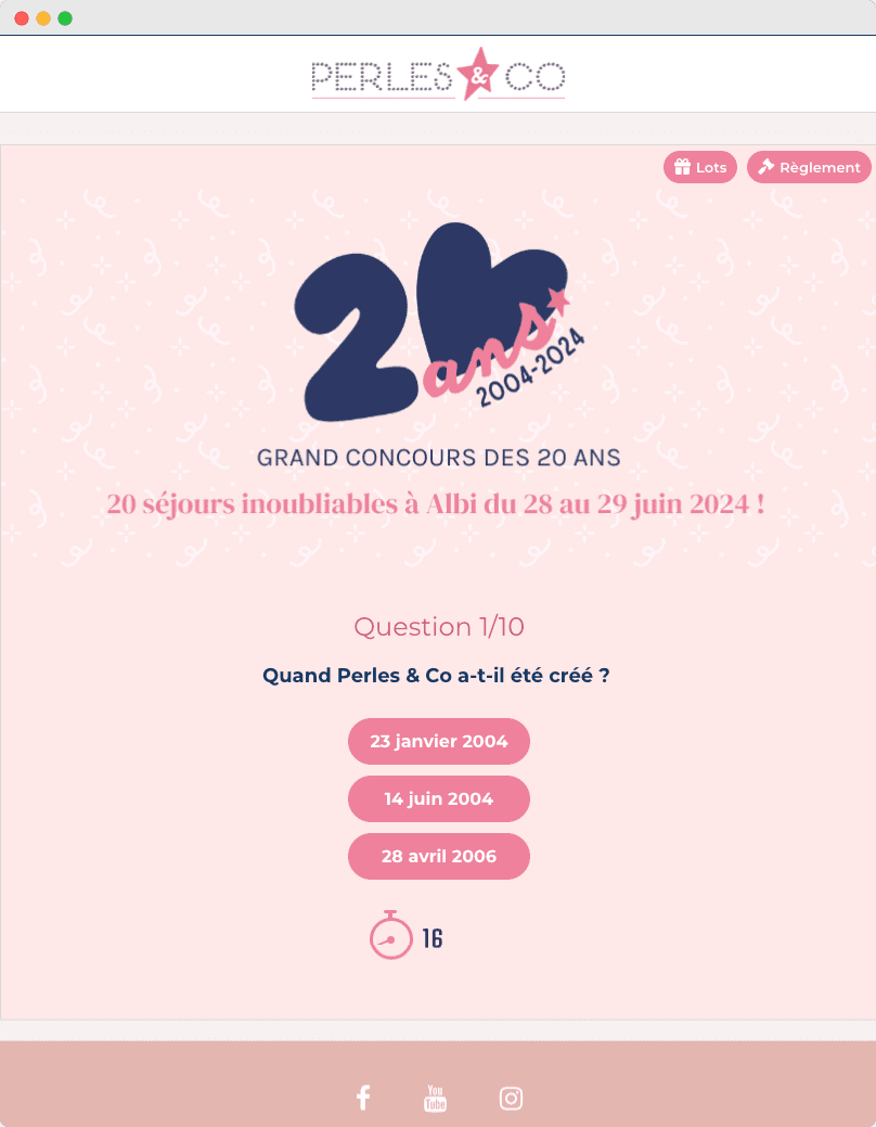 Le grand concours des 20 ans