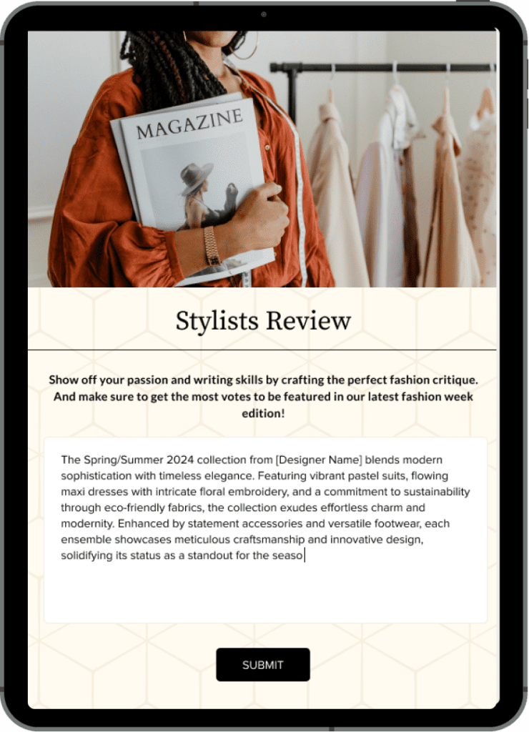 ipad-fashion-week-marketing-writting-contest