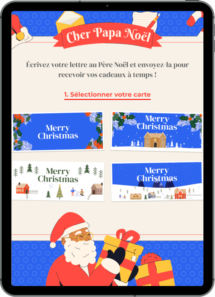 ipad-cher-papa-noel-lettre-marketing-de-noel