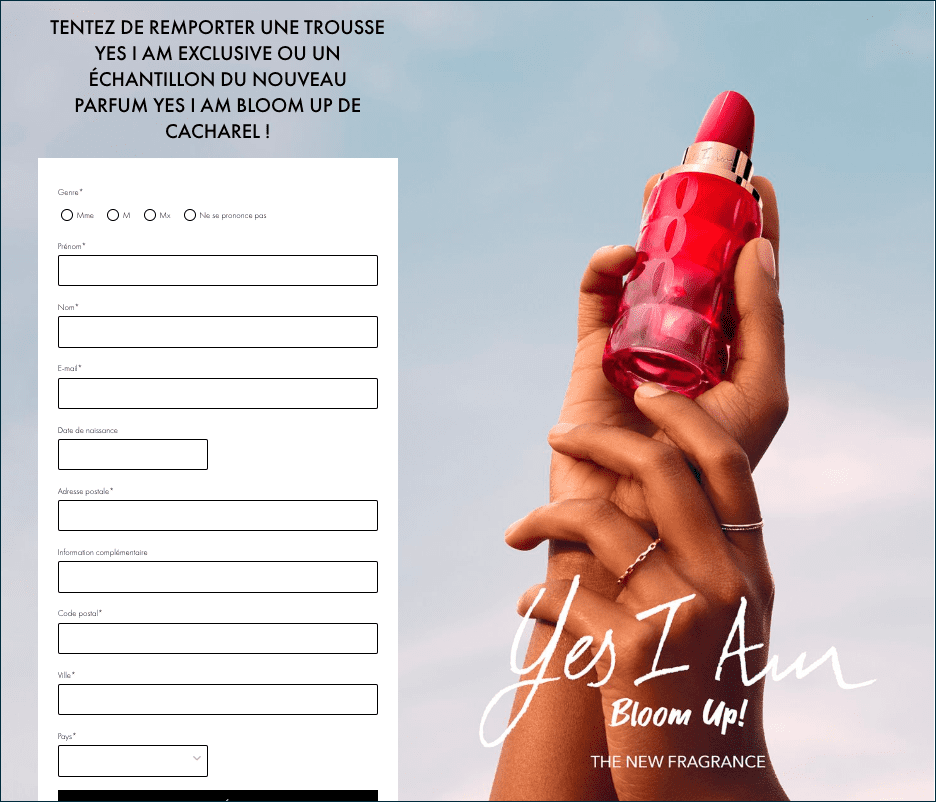 « Yes I Am Bloom Up! » de Cacharel