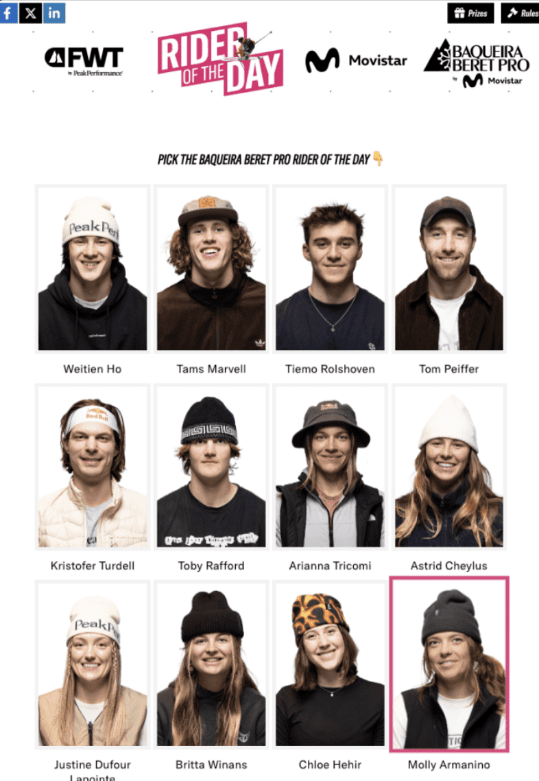 Freeride World Tour’s rider vote