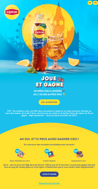 La machine à pinces personnalisée de Lipton