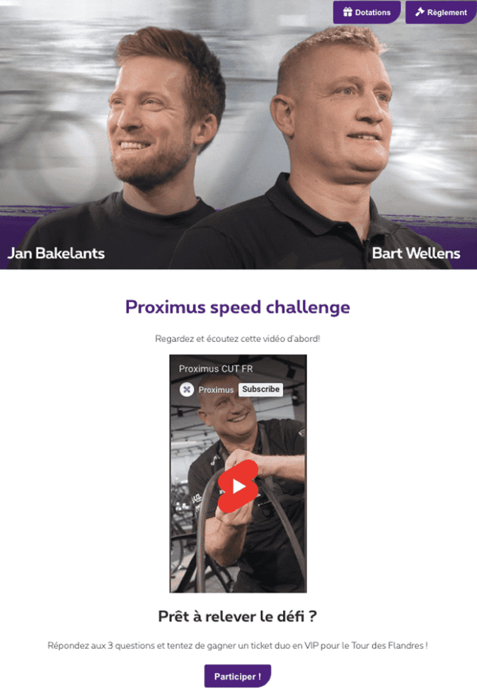 The Proximus speed challenge