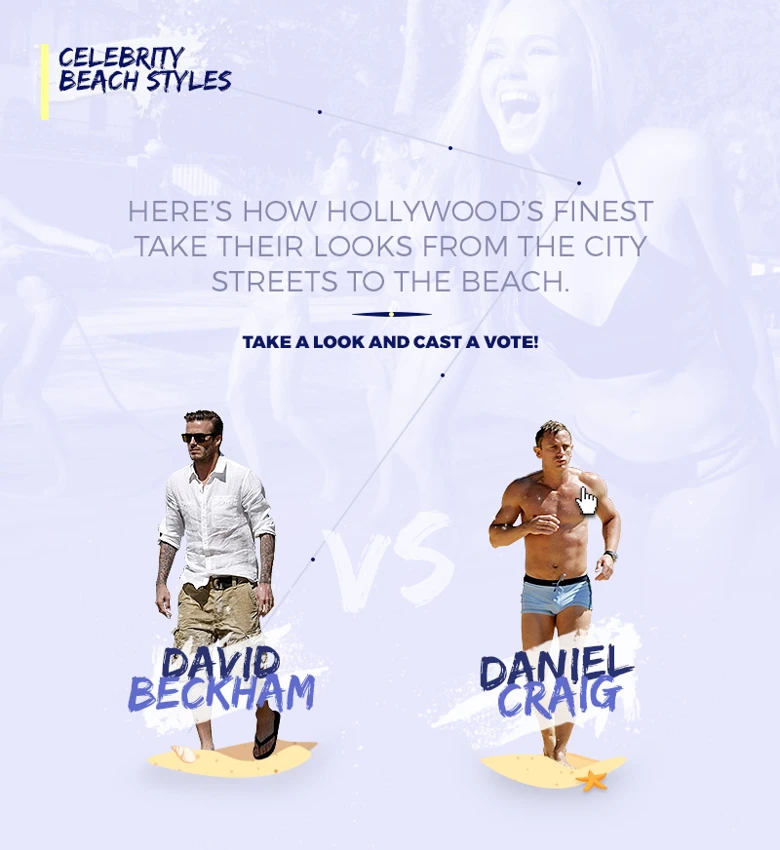 Battle: Celebrity beach styles