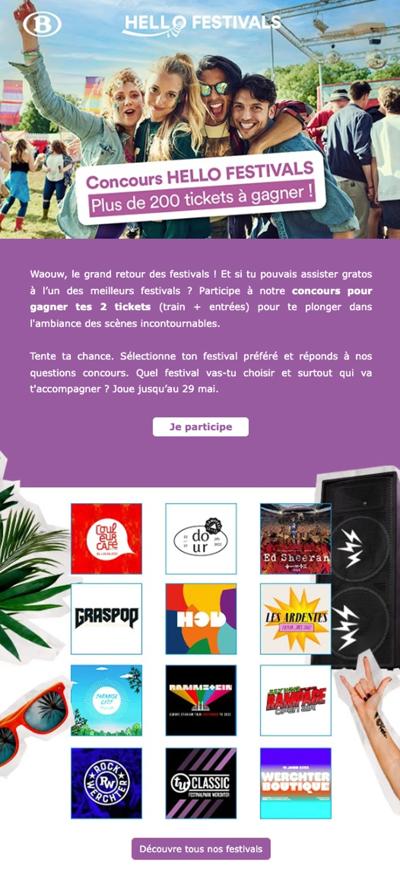Le calendrier des festivals
