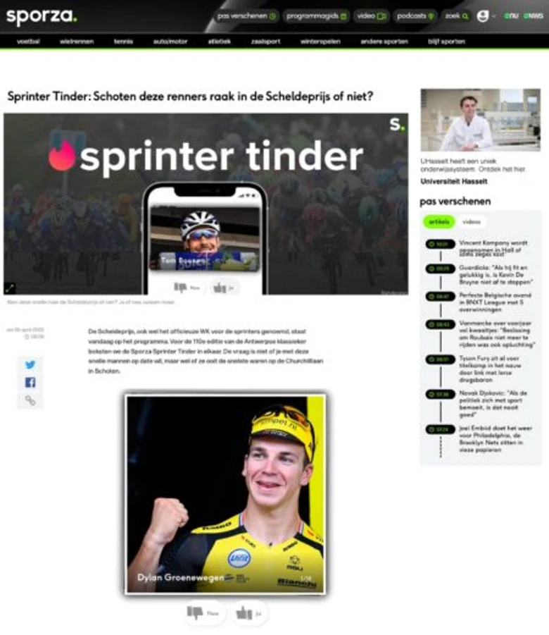 Le tinder des sprinters