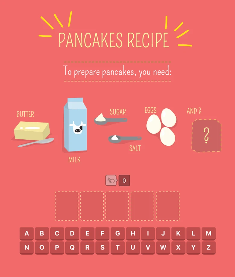 Guess the word: Complete the recipe