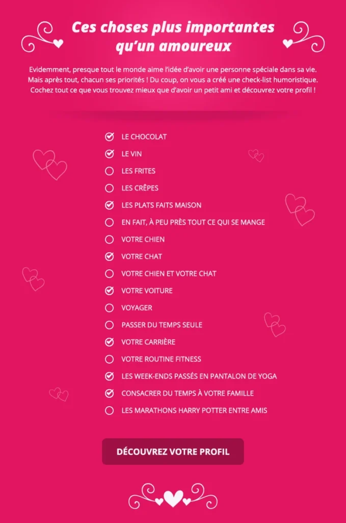 Saint-Valentin : check-list