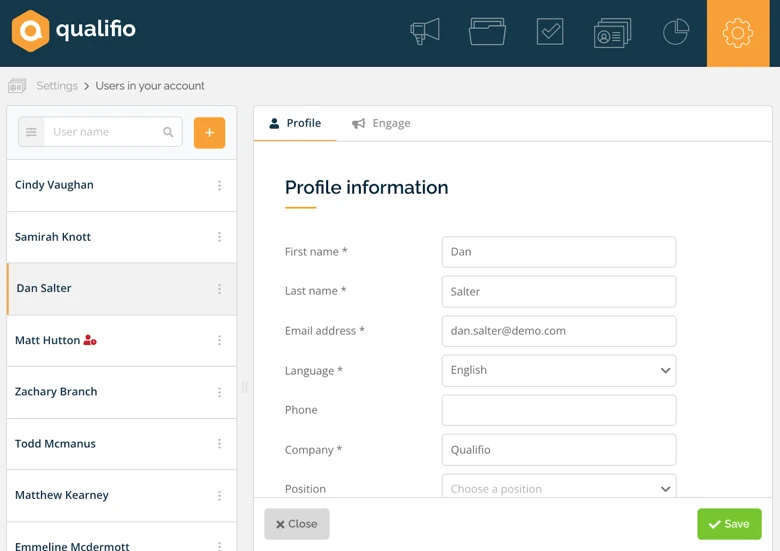We have updated the way you navigate your user list in Qualifio and you can now view all your users at a glance.