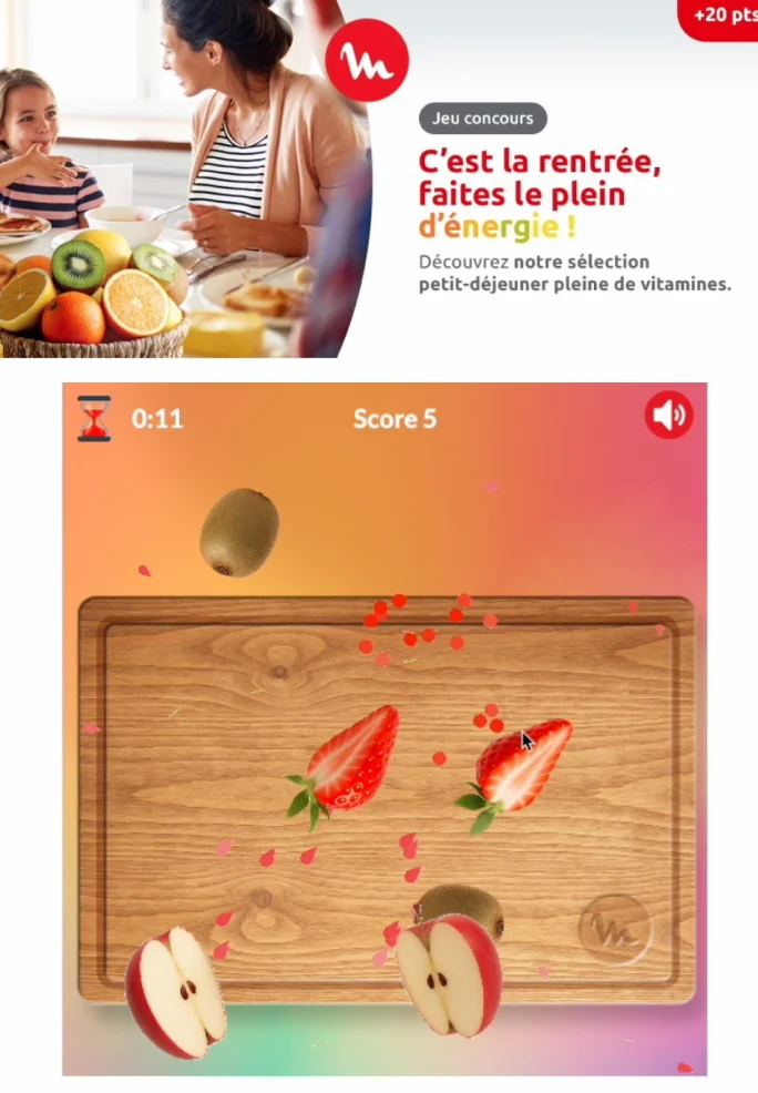 Moulinex’s vitamin “slice it!” game