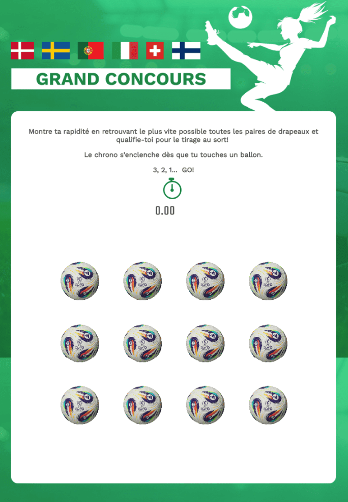 El juego de memoria de fútbol