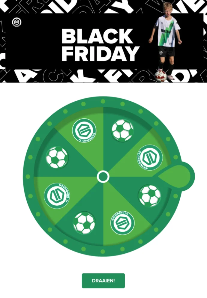 FC Groningen’s Black Friday wheel of fortune